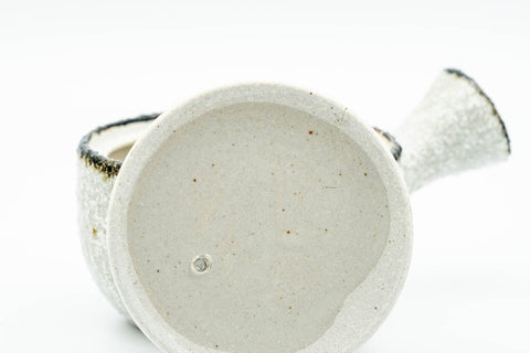 Japanese Tea Set - Textured Milky Glaze Do-ake Kyusu Teapot with 2 Guinomi Teacups - Tezumi