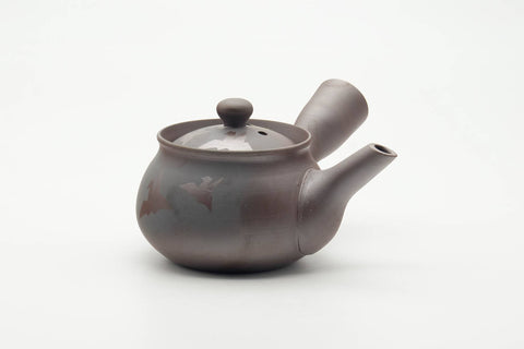 Japanese Kyusu - Bird Embossed Banko-yaki Mesh Filter Teapot - 180ml