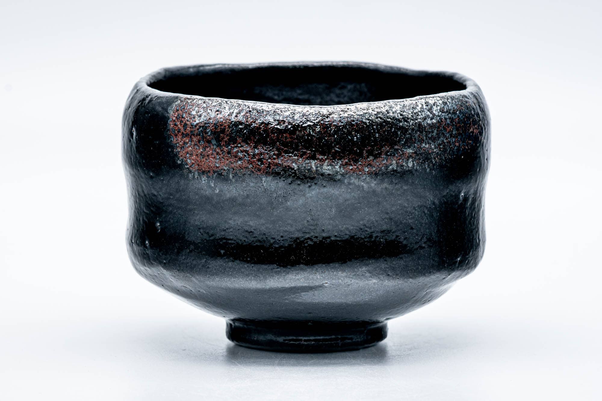 Japanese Matcha Bowl - 松楽窯 Shoraku Kiln - Black Kuro-raku Chawan - 300ml