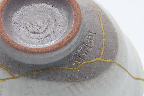 Japanese Matcha Bowl - 有作作 Kintsugi Katade Kōrai Chawan - 400ml