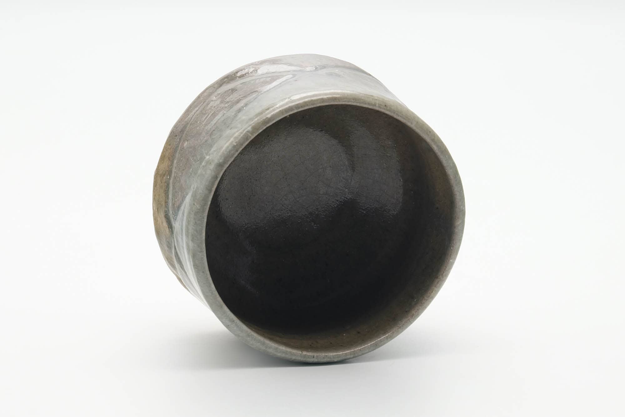 Japanese Matcha Bowl - Beige Gray Drip-Glazed Chawan - 300ml
