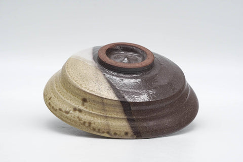 Japanese Matcha Bowl - Beige Brown Glazed Summer Chawan - 150ml