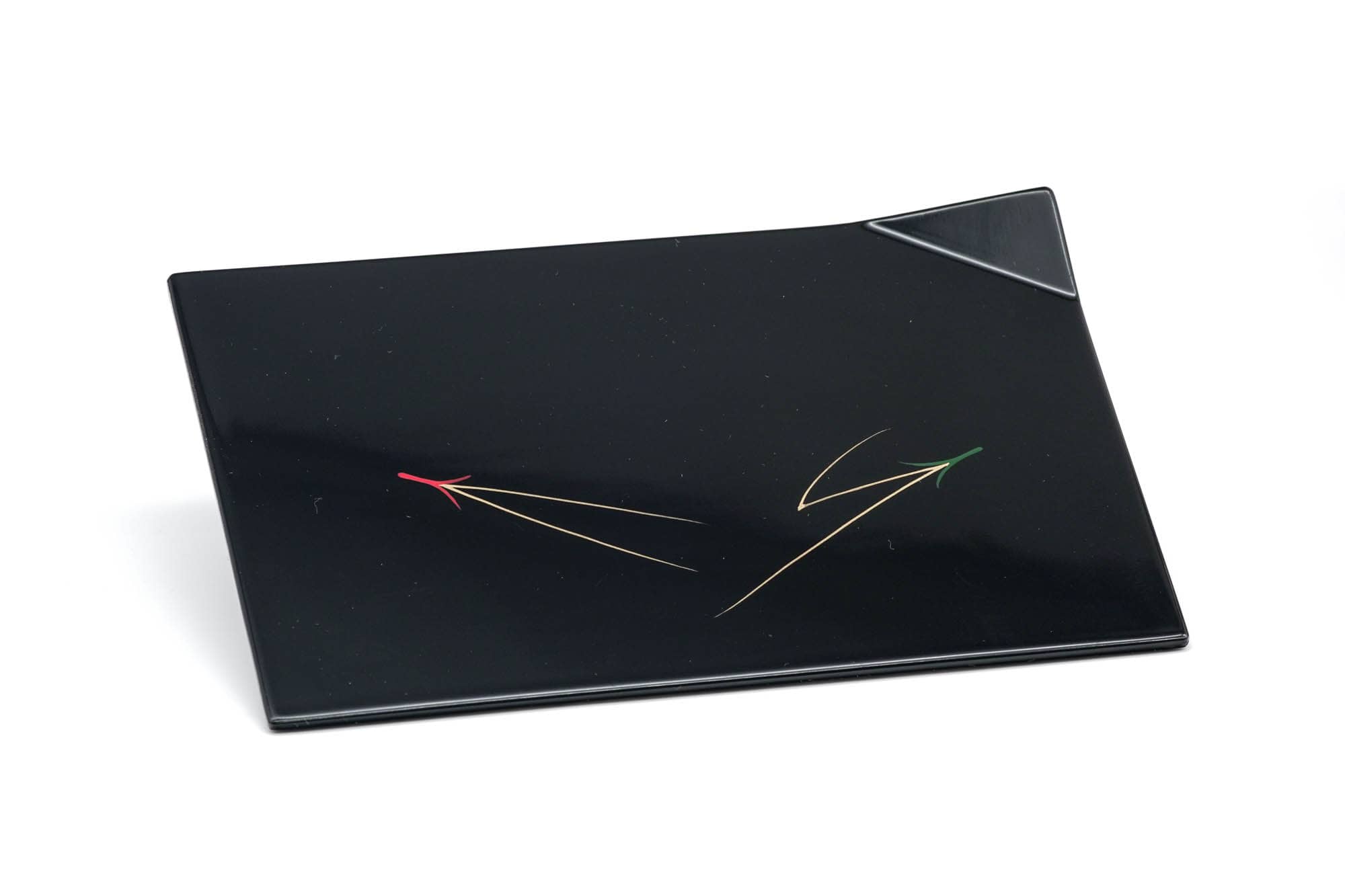 Japanese Meimeizara - Set of 3 Black Lacquer Sharing Plates - Thumbnail 2