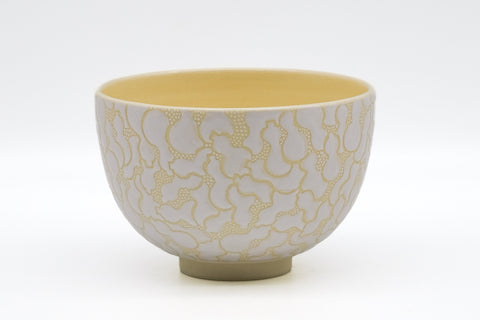 White Sennari Gourds Kiyomizu-yaki Chawan