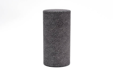 Black White Dot Washi Tea Canister - 200g