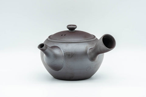 Japanese Tea Set - Engraved Banko-yaki Debeso Kyusu Teapot with Katakuchi Water Cooler and 2 White Inner-Glazed Yunomi Teacups - Tezumi