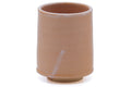 Tezumi — Japanese Teacup - Pink White Glazed Hagi-yaki Yunomi - 220ml — tipped to show the interior