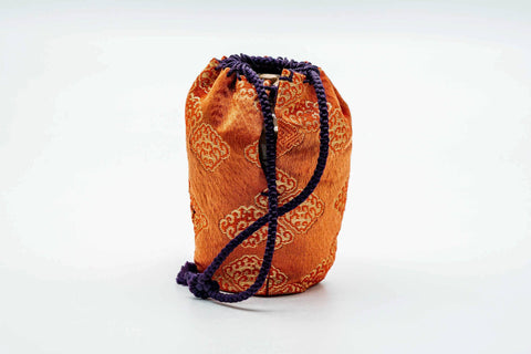 Japanese Chaire - 梅田陶楽 Umeda Touraku - Beige Pink Gohonte Hagi-yaki Tea Caddy with Shifuku