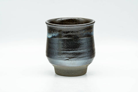 Japanese Teacup - Metallic Black Drip-Glazed Yunomi - 140ml - Tezumi