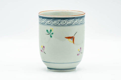Japanese Teacup - Blue Floral Arita-yaki Yunomi - 170ml