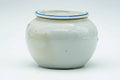 Side view of the cha-koboshi showing the plainer reverse of the bowl.