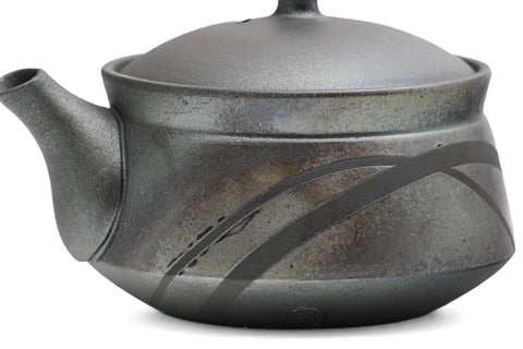 Metallic Striped Tokoname Teapot - 160ml