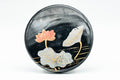 Japanese Incense Kogo - Floral Black Lacquer Container - 15ml - Tezumi