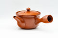 Tezumi — Japanese Kyusu - Floral Tokoname-yaki Mesh Teapot - 230ml — top-down view of the lid