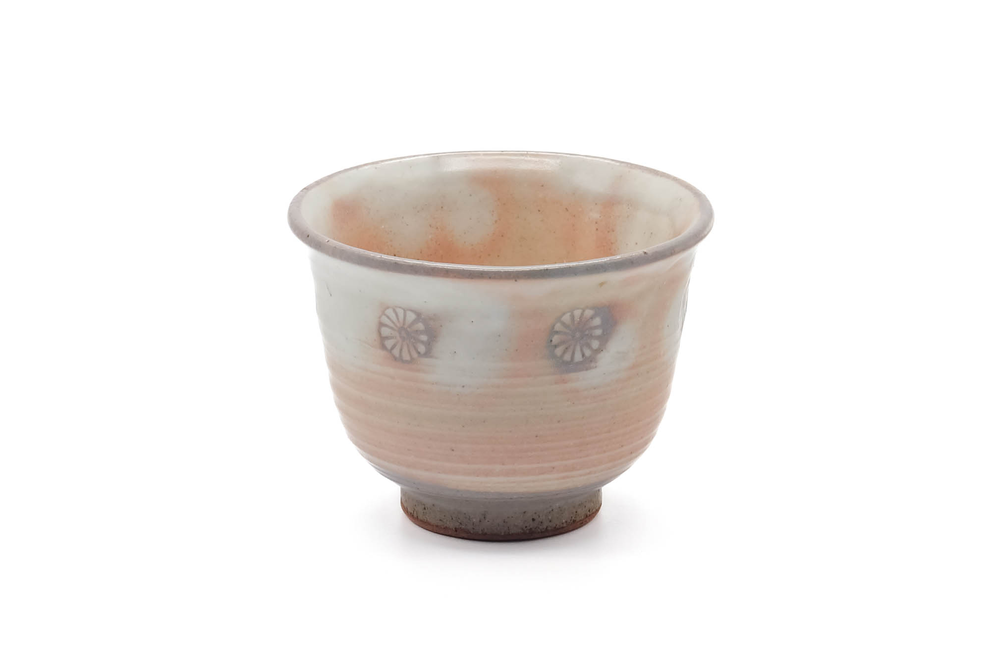 Japanese Teacup - Chrysanthemum Pink Gohonte Kiyomizu-yaki Yunomi - 160ml