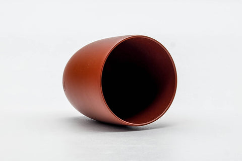 Japanese Teacup - Smooth Red Shudei Tokoname-yaki Yunomi - 120ml