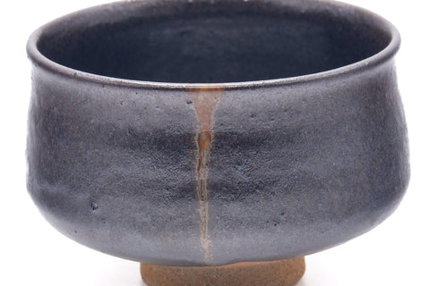Japanese Matcha Bowl - 鳳山窯 Hōzan Kiln - Black Matte Aizu Hongō-yaki Chawan - 450ml