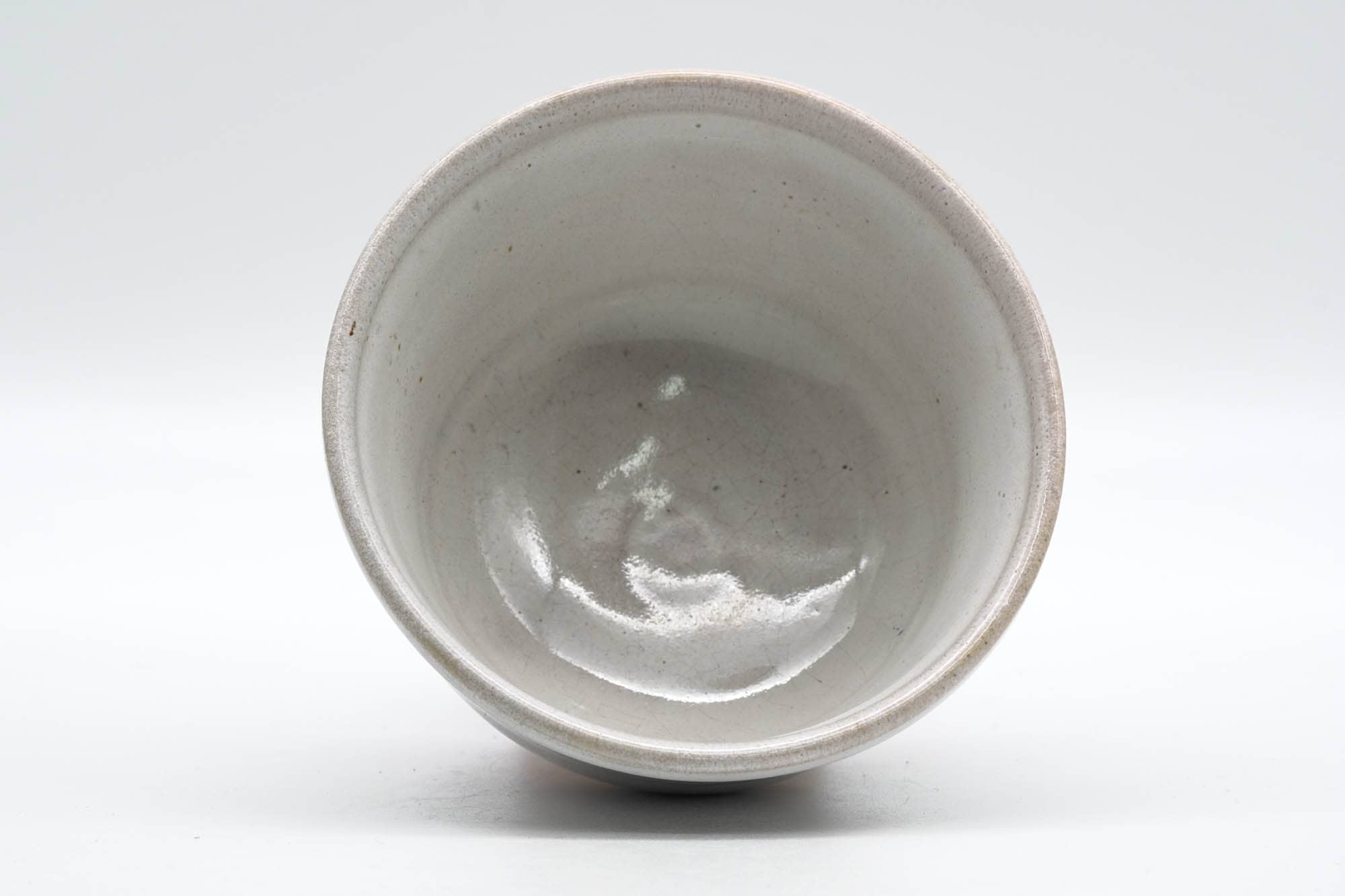 Japanese Matcha Bowl - Milky White Drip-Glazed Chawan - 250ml