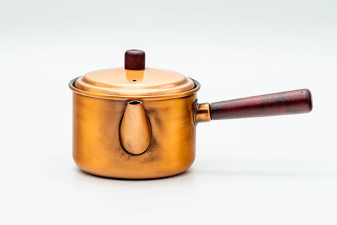 Japanese Tea Set - Copper Kyusu Teapot - Kensui Water Bowl - Chazutsu Storage Container