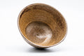 Japanese Matcha Bowl - Rokurome Speckled Irabo-style Chawan - 400ml - overhead view into the interior with pooled glaze
