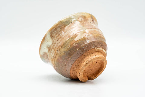 Japanese Teacup - Beige Drip-Glazed Spiraling Hagi-yaki Yunomi - 100ml