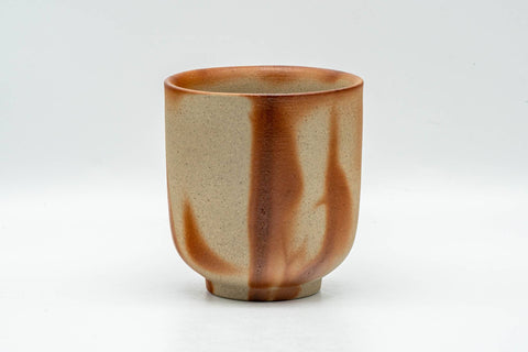 Japanese Teacup - 緋襷 Hidasuki Orange Rice Straw Fired Bizen-yaki Yunomi - 190ml - Tezumi