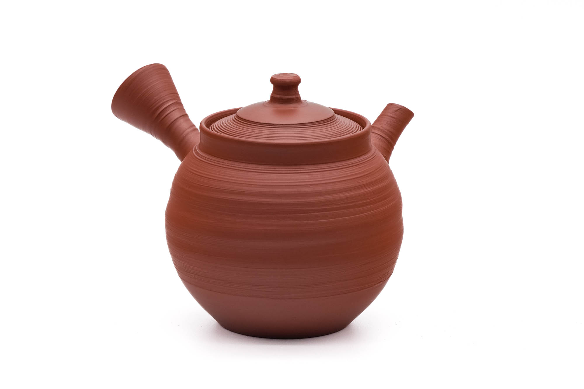 Japanese Kyusu - 村越風月 Murakoshi Fugetsu - Sujihiki Tokoname-yaki Red Shudei Teapot - 280ml