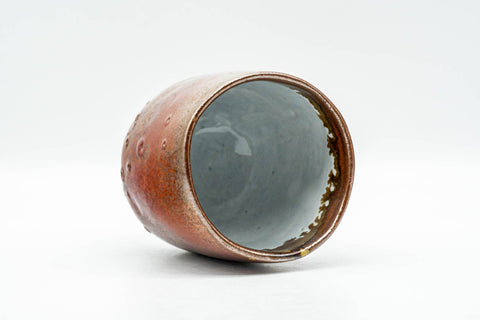 Japanese Teacup - Metallic Red Glazed Wabi-Sabi Yunomi - 170ml