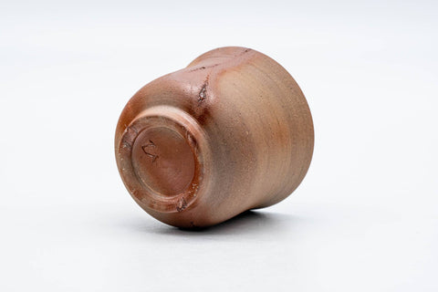 Tezumi — Japanese Teacup - Orange Hidasuki Rice Straw Bizen-yaki Yunomi - 115ml — top-down view of the interior