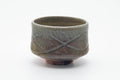 Tezumi — Japanese Matcha Bowl - Beige Gray Drip-Glazed Chawan - 300ml — front view from another angle