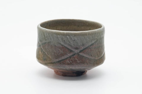 Japanese Matcha Bowl - Beige Gray Drip-Glazed Chawan - 300ml