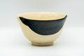 Tezumi — Japanese Matcha Bowl - Otafuku Okame Themed Kyo-yaki Chawan - 300ml — front view from another angle