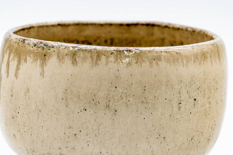 Japanese Matcha Bowl - 越宗 紅樹 Koshimune Kouju - Beige Ash Glazed Raku Chawan - 350ml