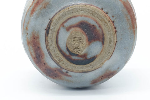 Japanese Teacup - Blue Orange Shino Glazed Yunomi - 75ml