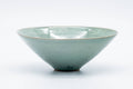 Tezumi — Korean Matcha Bowl - 이연휴/李連休 Yi Yeon-hyu - Unkaku Green Celadon Chawan - 150ml — three-quarter view