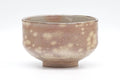 Tezumi — Japanese Matcha Bowl - Beige Pink Gohonte Seigaiha Kyo-yaki Chawan - 300ml — three-quarter view