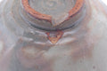 Tezumi — Japanese Matcha Bowl - Grey Pink Gohonte Glazed Hagi-yaki Summer Chawan - 300ml — inverted showing the foot ring