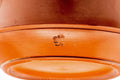 Close-up of the red shudei clay surface where the lid meets the body.