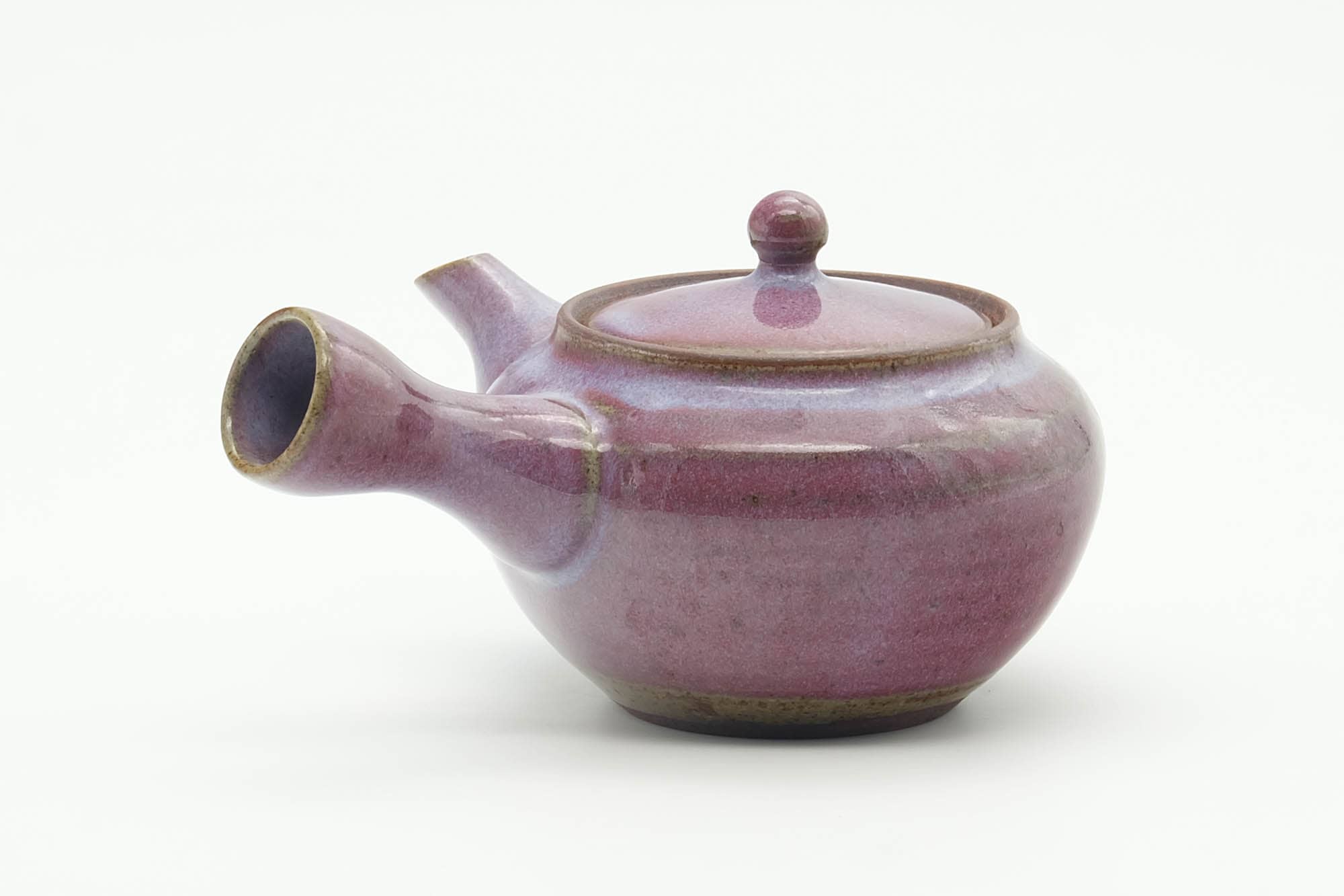 Japanese Kyusu - Purple Milky Glazed Ceramic Filter Teapot - 200ml