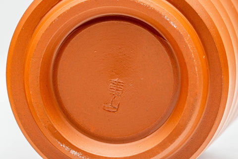 Japanese Teacups - Pair of Spiraling Shudei Tokoname-yaki Meoto Yunomi