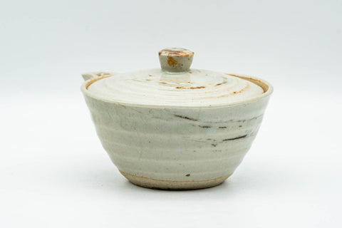 Japanese Tea Set - Beige Hakeme Glazed Houhin Teapot with 2 Yunomi Teacups