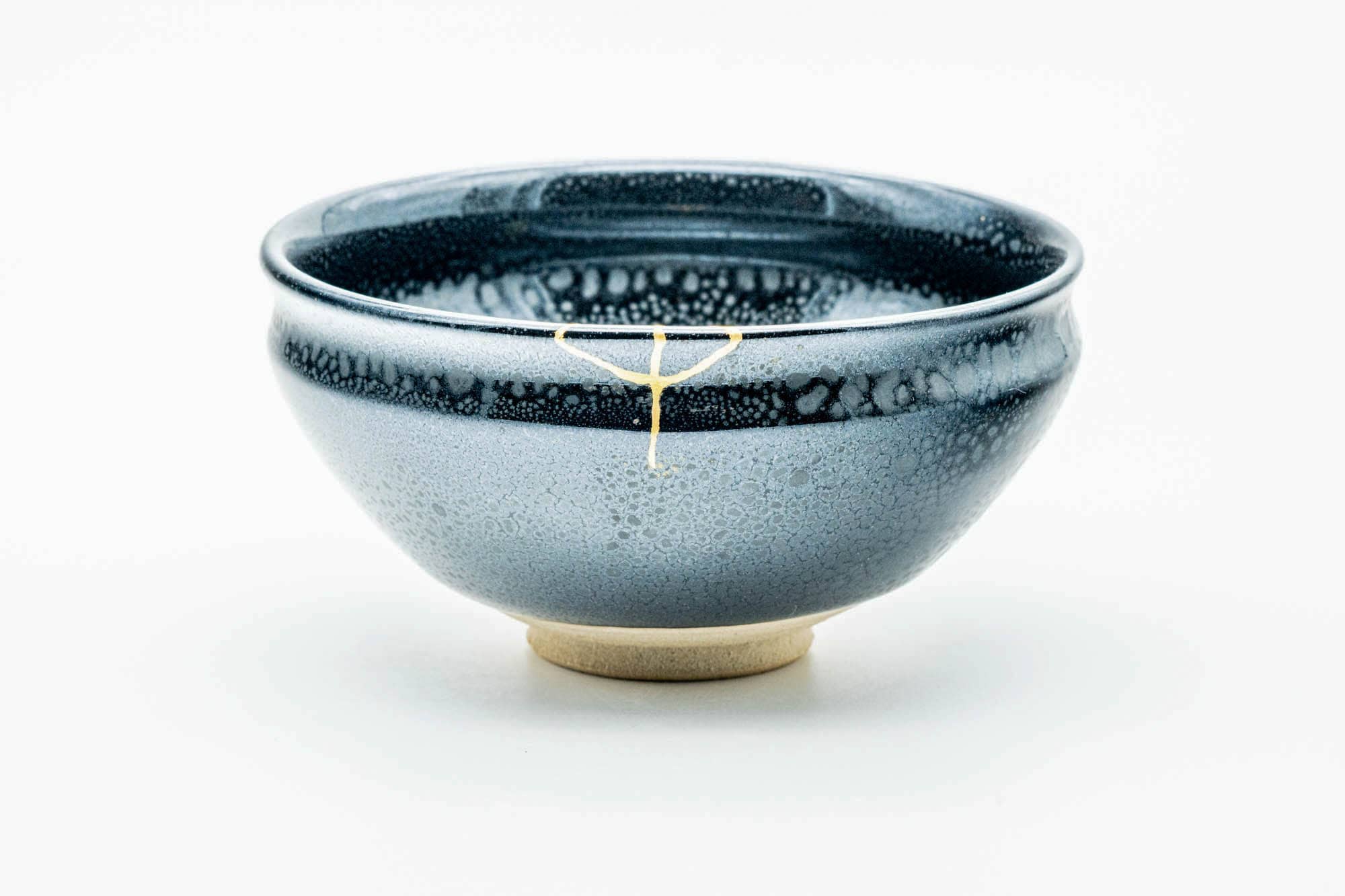 Japanese Matcha Bowl - 東山 Higashiyama - Kintsugi Yuteki Tenmoku Kiyomizu-yaki Chawan - 200ml