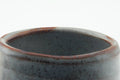 Tezumi — Japanese Matcha Bowl - Blue White Shino Glazed Mino-yaki Chawan - 400ml — inverted showing the foot ring