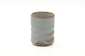 Tezumi — Japanese Teacup - Orange White Glaze Yunomi - 110ml — front view from another angle