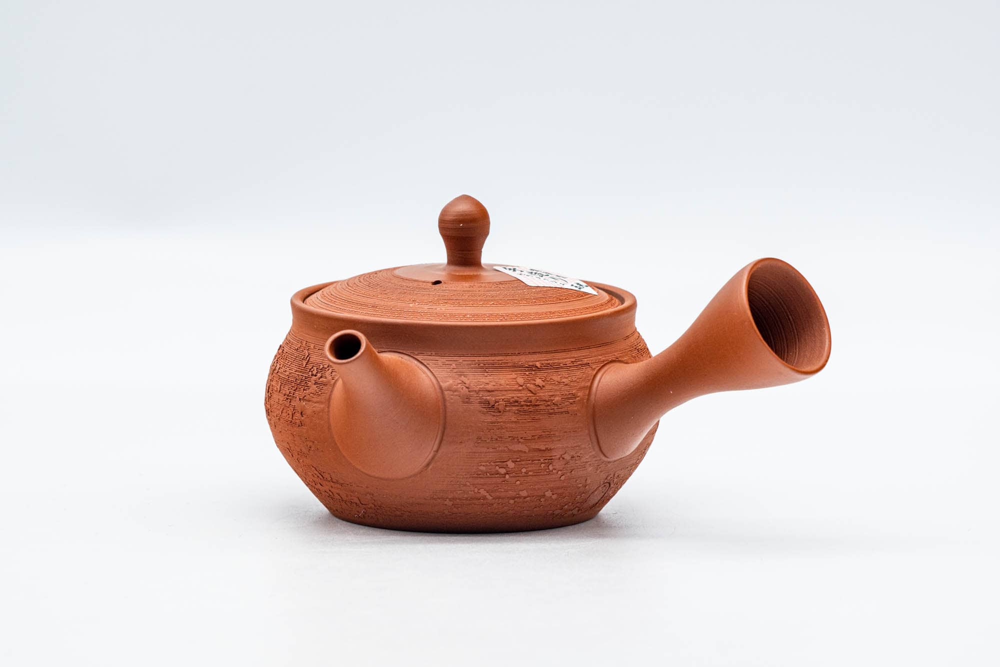 Tiny Tokoname Yaki Pine Bark Ceramic Teapot - Thumbnail 4