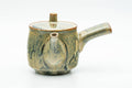 Tezumi — Japanese Kyusu - Green Yellow Drip-Glazed Debeso Teapot - 240ml — three-quarter view