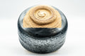 Japanese Matcha Bowl - Tenmoku Yuteki Glazed Chawan - 500ml - underside showing the unglazed foot ring
