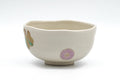 Tezumi — Japanese Matcha Bowl - Floral Beige Glazed Kyo-yaki Chawan - 250ml — three-quarter view