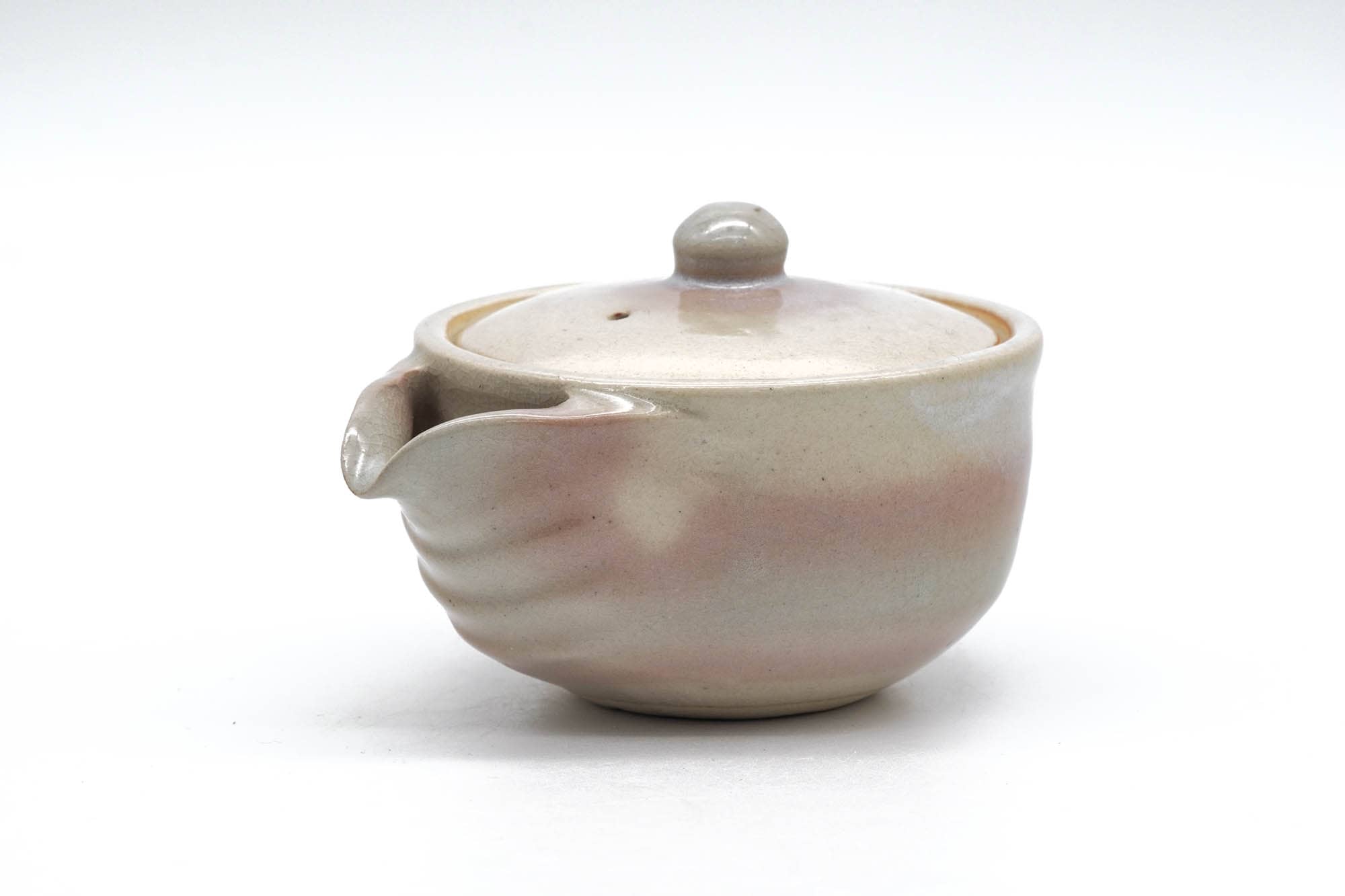 Japanese Houhin - Beige Pink Glazed Hagi-yaki Handle-less Teapot - 100ml
