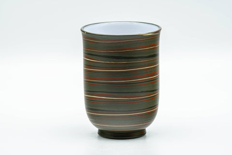 Japanese Teacup - Nerikomi Tokoname-yaki Yunomi - 120ml - front view from another angle